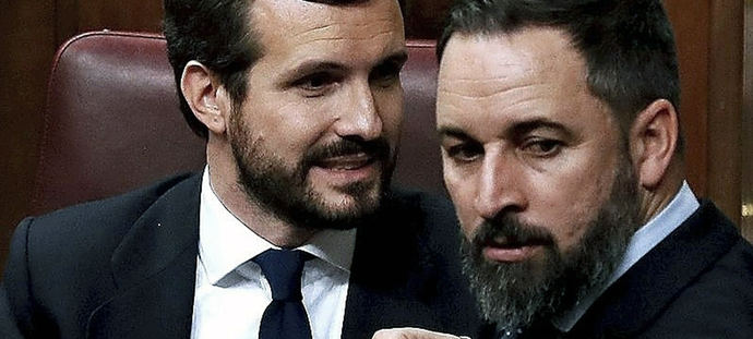 Pablo Casado y Santiago Abascal.