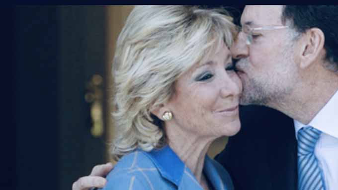 Esperanza Aguirre y Mariano Rajoy.