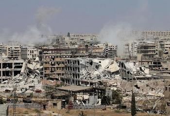 La ciudad siria de Alepo en ruinas.