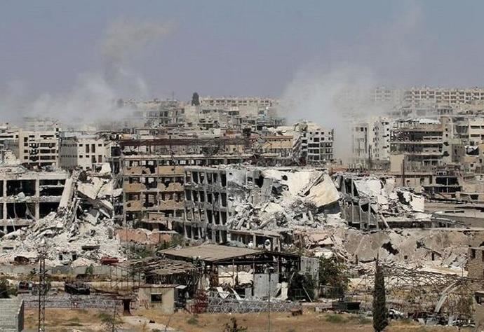 La ciudad siria de Alepo en ruinas.