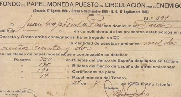 Familias reclaman hace 10 años dinero incautado por el franquismo 