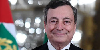 Mario Draghi en su toma de posesión como primer ministro de Italia.