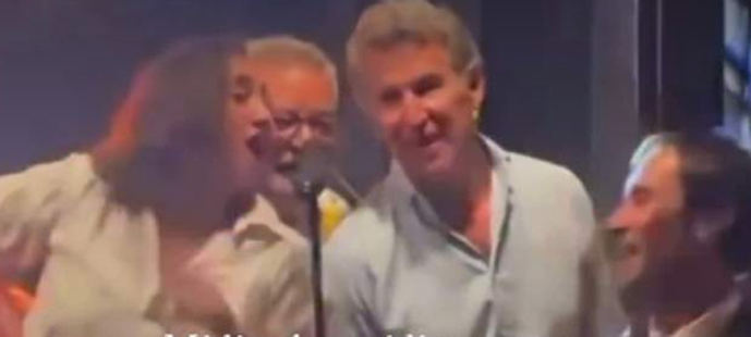 Feijóo se sube el karaoke de Ayuso mientras Sánchez se escuda en Díaz