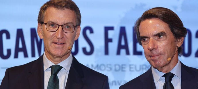 Feijóo deja a Rajoy y se pasa a Aznar