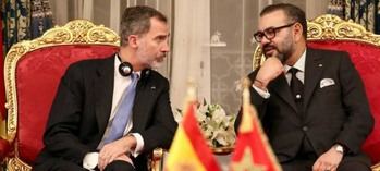 El rey Felipe VI con Mohamed VI.