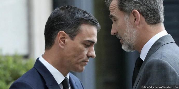 El rey Felipe Vi y Pedro Sánchez