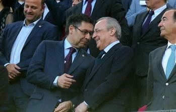 Josep Maria Bartomeu  y Florentino Pérez.