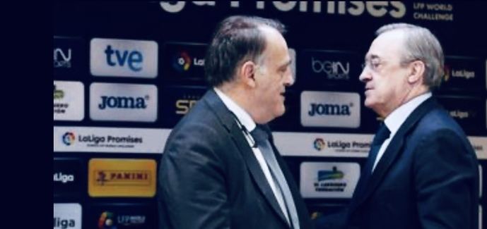 Javier Tebas y Florentino Pérez.