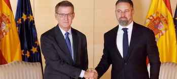 Abascal enfría la oferta de Feijóo para pactar Gobiernos en las Autonomías