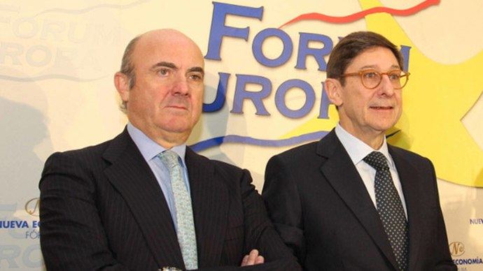 Goirigolzarri con el vicepresidente del BCE.