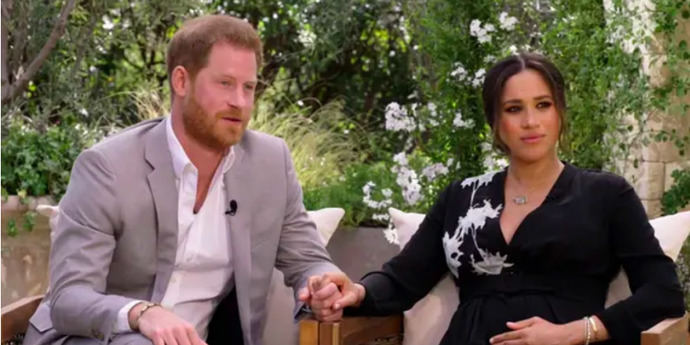 Harry y Meghan durante su polémica entrevista.