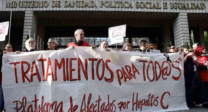 Afectados de hepatitis C se manifiestan para que las comunidades acepten el Plan de Sanidad