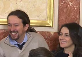 Pablo Iglesias e Inés Arrimadas.