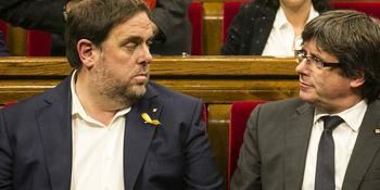 Oriol Junqueras y Carles Puigdemont cuando mandaban en la Generalitat catalana.