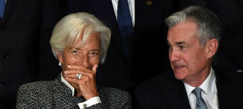 Christine Lagrade (BCE) y Jerome Powell (Reserva Federal).