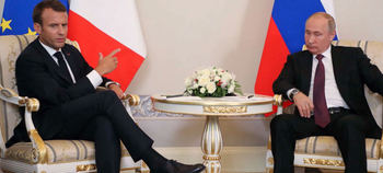 Emmanuel Macron y Vladimir Putin negocian sobre Ucrania.