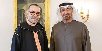 El Rey de Marruecos, Mohamed VI y el presidente del Estado de los Emiratos Árabes Unidos, el Jeque Mohamed Ben Zayed Al-Nahyan, en Rabat