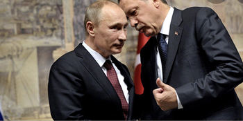 Vladimir Putin y el presidente turco Erdogan
