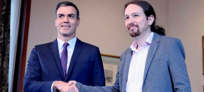 Pedro Sánchez y Pablo Iglesias.