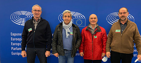 Representantes de los agricultores madrileños en Bruselas invitados por el PSOE.