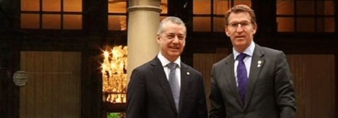 Los actuales presidentes de Euskadi y Galicia, Iñigo Urkullu y Alberto Núñez Feijóo.