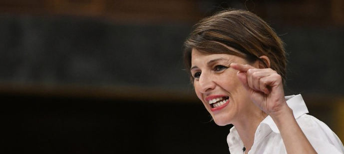 Yolanda Díaz en una intervención en el Congreso.